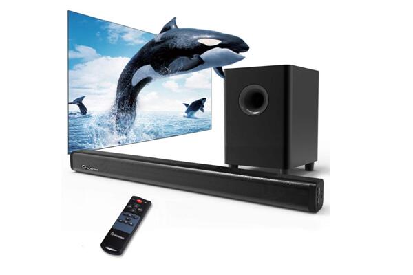 2.1 Channel Wohome TV Soundbar with Subwoofers and Bluetooth